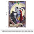 thumbnail image 2 of Manta de tela de superficie vertical súper suave de varios tamaños de Pesadilla antes de Navidad, acogedora y cálida, adecuada para cama, sofá, campamento, viajes, para todas las estaciones, liviana, 2 of 8