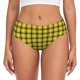 thumbnail image 1 of Fotbe Yellow Checkered Plaid Calzones Estampados para Mujer – Ropa Interior de Algodón, Cómoda, Suave y Elástica-Small, 1 of 6