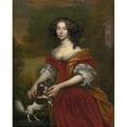 thumbnail image 2 of Adriaen Backer 12x14 Black Ornate Wood Framed Double Matted Museum Art Print Titled: Portrait of a Lady (1676), 2 of 5