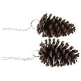 thumbnail image 5 of 2pcs Natural Cones Cage Hanging Toy Chew Toy Bird Parrot Hamster Rabbit Guinea, 5 of 7