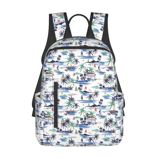 Fotbe Hawaii Palms Mochila Ligera para Hombres y Mujeres - Duradera y Resistente al Agua, Ideal para Escuela, Trabajo, Viajes y Uso Diario