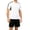 White, variant on Miqool Big and Tall Men's Activewear Short Sleeve Crewneck Tee and Shorts Set Summer Outfit Casual Athletic Sports Tracksuit