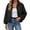 Black, variant on Chiccall Jackets for Women Fall Winter Fashion Long Sleeve Coats Casual Lapel Full Zip Up Bomber Jacket with Pockets Gray 2XL