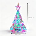 thumbnail image 3 of Holographic Lighted Christmas Tree, Transparent Plastic Geometric Tree with LED, Tabletop Holiday Decor with Star, 3 of 7