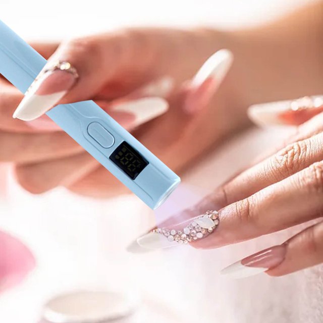 WIFKLSIIPG Mini Lamp for Gel Nails Handheld Light for Nails Portable LED Nail Lamp Rechargeable Cordless LED Nail Lamp for Fast Curing USB Small Nail Dryer with 2 Timers LED Screen LED Nails