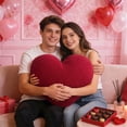 thumbnail image 6 of On Sale!Decorative Heart-Shaped Throw Pillow with Insert, Soft Plush Heart Cushion for Sofa, Bed, and Home Decor, 6 of 6