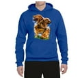 thumbnail image 2 of Wild Bobby, Golden Retriever Dog Portrait, Dog Lover, Unisex Graphic Hoodie Sweatshirt, Royal, Large, 2 of 3