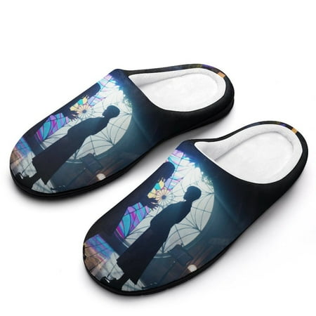 

Mens Cozy Slippers Wednesday Warm Soft Plush Slipper Slip-on House Shoes for Home Indoor Outdoor