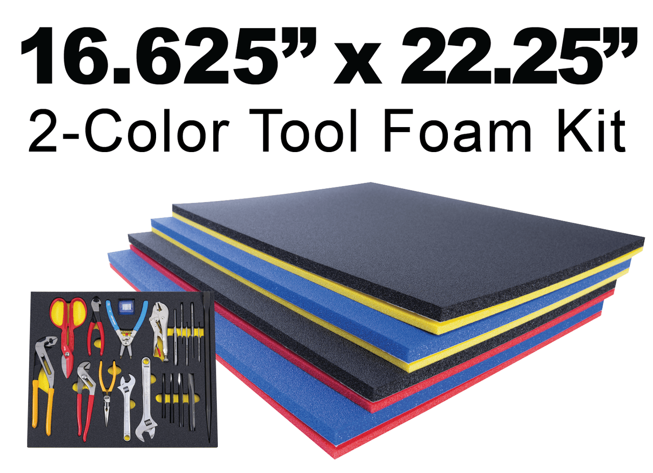 Custom Foam Tool Kits 16.625" x 22.25" Blue / Red