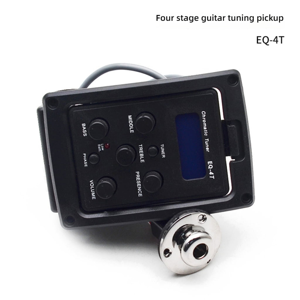 4 Band Pickup EQ Preamp With LCD Tuner And Volumes Control For Acoustic Guitar