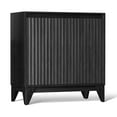 thumbnail image 5 of UPGO 31'' Modern Farmhouse Sideboard Buffet Cabinet with Storage, Fluted Panel Doors & Adjustable Shelves, Modular Credenza for Entryway or Living Room Accent,Black, 5 of 18