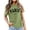 Green, variant on Lkhaha Women's T Shirts Letter Print Summer Short Sleeve Casual Crew Neck Trendy Outfits Black L
