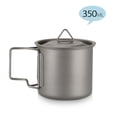 thumbnail image 3 of Camping  Titanium Cup Outdoor Portable Camping Picnic Water Cup Mug With Foldable Handle 300ml / 350ml / 450ml / 550ml / 650ml / 750ml, 3 of 7