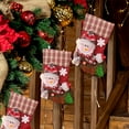 thumbnail image 5 of CuiLiyq Mini Christmas Stockings, 3D Xmas Stockings Character Plush Santa, Snowman, Reindeer, for Christmas Tree, Xmas Holiday Party Decor Gift Treat Bags (Snowman, 12.6" x 8.3"), 5 of 9