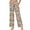 Leopard Print Brown Beige, variant on Leopard Print Brown Beige Womens High Waist Casual Pants Drawstring Wide Leg Vacation Comfy Lounge Trousers Stylish Flowy Loose Fit Slacks with Side Pockets, M