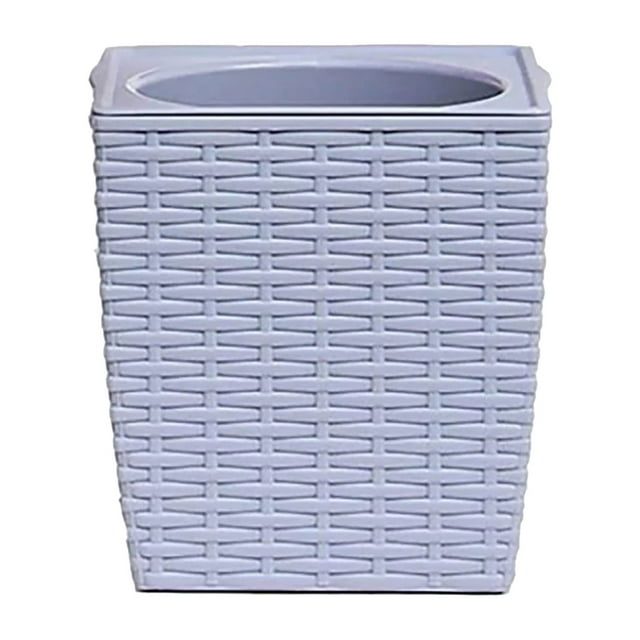Square Flower Pot Creative Woven Rattan Plastic Flower Pot Lazy Automatic Water Absorbent Green Flower Pot Gardening