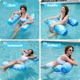 thumbnail image 2 of Hamaca flotante para piscina Sloosh, 122 x 80 cm, 4 en 1, color azul tropical, 2 of 8