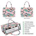 thumbnail image 2 of Large Capacity Tote Bag,Pioneer Flower Floral Print Pattern Handbag Fashion Luxury Tote Bag,15.7"x13"x 5.1" Inches,Laptop Compatible, 2 of 6