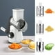 thumbnail image 1 of Cortador de verduras 3 en 1 | Cortador, rebanador y rallador manual multifuncional con rodillo | 3 cuchillas de acero inoxidable reemplazables | Diseño seguro, desmontable y portátil | Herramienta, 1 of 8