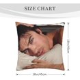thumbnail image 2 of Ian Somerhalder Pillowcase Soft Comfortable Pillow Covers with Zipper Pillow Protectors 18x18 inch, 2 of 5
