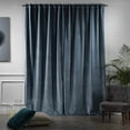 thumbnail image 3 of 3S Brother's Extra Long Solid Luxury Matte Velvet Soft Curtain Aegean Single Panel Hanging Back Tap & Rod Pocket Home Décor 5-25 Feet Custom Made Curtains -Made in Turkey Each(52"x84"), 3 of 7