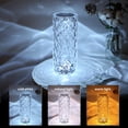 thumbnail image 4 of Acrylic Diamond Table Lamp Touch Control 3 Lighting Colors with Adjustable Brightness USB Rechargeable Crystal Bedside Night Light Decorative Bedroom Bedside Lamp, 4 of 8