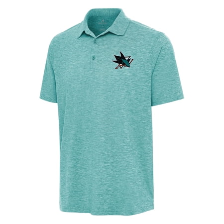 Men s Antigua Heather Aqua San Jose Sharks Par 3 Polo