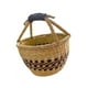 thumbnail image 5 of Cesta de picnic tejida de algas marinas, cesta de transporte con asa de cuero sintético, cesta para refrigerios Marrón, 5 of 9