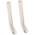 thumbnail image 6 of yuksok Women Knee High Socks over Knee Girls Long Stocking for Dorm Home Study Room White, 6 of 7