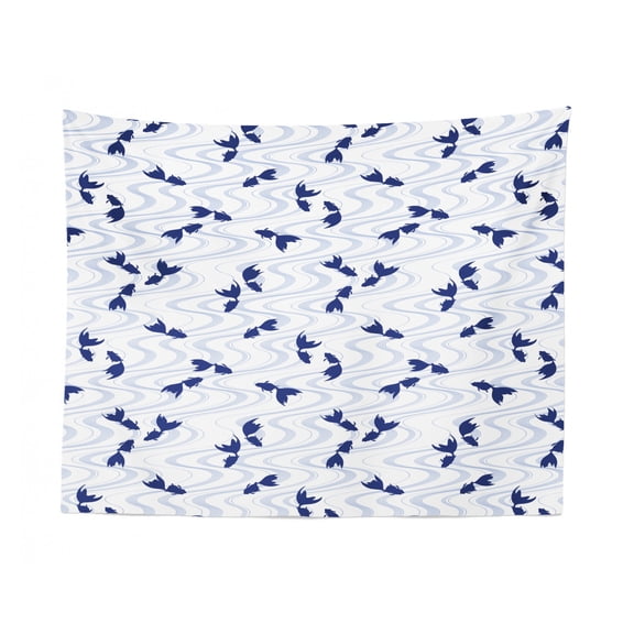 Panda Tapestry, Continuous Waving Greeting Panda Bear Asian Animal Bambus Lover Print, Fabric Wall Hanging Decor for Bedroom Living Room Dorm, 2 Sizes, Baby Pink Charcoal Grey, by Ambesonne