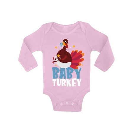 

Awkward Styles Thanksgiving Bodysuit Baby Turkey Romper