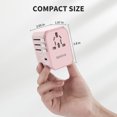 thumbnail image 7 of EPICKA Universal Travel Adapter, International Power Plug Adapter with 3 USB-C and 2 USB-A Ports (TA-105C, Pink), 7 of 7