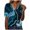 Blue, variant on Womens Summer Tops V Neck Plus Size Shirts for Women 3X Beach Shirt Sunshine White