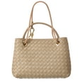 thumbnail image 2 of Isabella Rossetti Lily Woven Leather Tote, Beige, 2 of 4