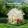 thumbnail image 4 of Mini Flower House Building Set, Creative Garden Playset Toy with LED Light, Build a Greenhouse Model, Great Gift for Friends or Girls (597 Pieces), 4 of 6
