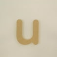 thumbnail image 1 of Package of 1, 16 Inch X 1/2" Thickness MDF Letter u in The Gotham Rounded Font, Thick, Lower Case for Art & Craft Project, Made in USA, 1 of 4