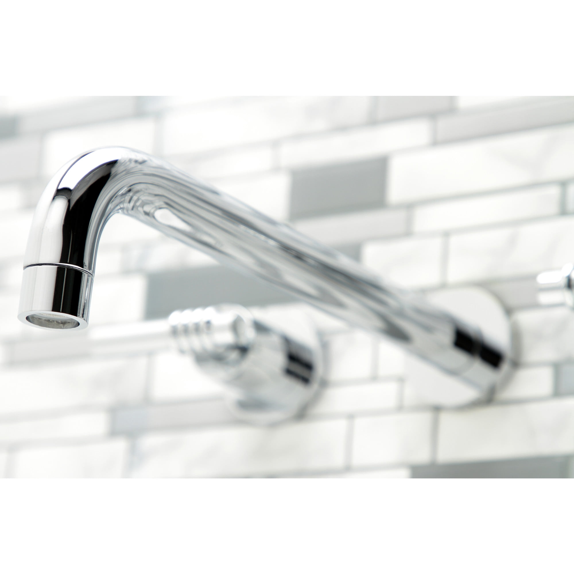 Kingston Brass KS8051ML Milano Two-Handle Wall Mount Roman Tub Faucet, Polished Chrome