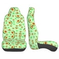 3D Print Avocado Heart Pattern Car Seat Covers Universal Fit for Cars