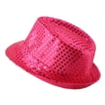 thumbnail image 2 of hirigin Men's Women's Jazz Hat, Sequins Decorated Stage Dance Performance Party Holiday Hat, 2 of 2