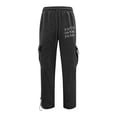 thumbnail image 2 of Hfolob Pants For Men Men's Fitness Running Pants With Loose Waist Wide Feet Solid Color Pocket Loose Sweatpants Outdoor Pants, 2 of 3