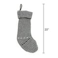 thumbnail image 2 of Black and White Striped Knit Christmas Stocking, 20", by Holiday Time, 2 of 6