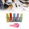 thumbnail image 2 of tegongse 4 Pcs Highlighter Marker Highlighters Set Graffiti Marker Nails Polish Shape Highlighter Pen Marker Pen for Scrapbooking, 2 of 9