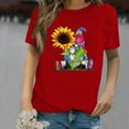 thumbnail image 2 of Pompotops T-Shirt à Manches Courtes Imprimé Tournesol pour Femmes, 2 of 5
