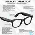 thumbnail image 3 of Smart Glasses (3 Pairs Lenses) with Camera (8MP) and Bluetooth Headset, Photo/Video Recording, Qwen AI Photo Recognition, Language Translation Eyewear, Bluetooth Headphones, 3 of 18