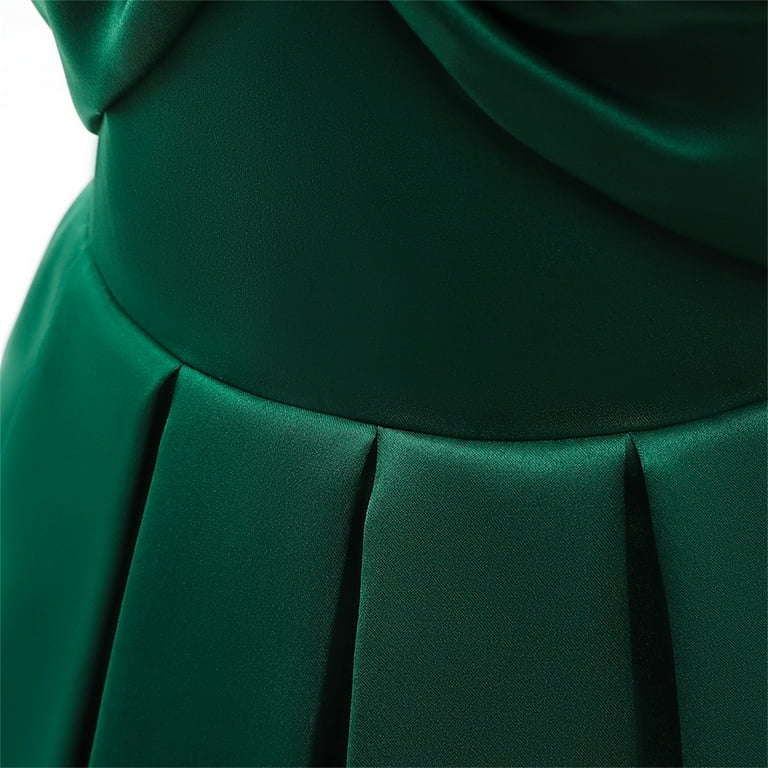Zhuashum Flower Girl Dress 7-8 Years Round Neck Sleeveless Solid Color  Sundress Spring Retro Dresses Fashion Basic Girl Clothes Green - Walmart.com