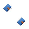 thumbnail image 4 of Minnieouse Cartera para hombre, monedero, bolsa para dinero, mano de obra fina, dulce regalo, cuero PU, moderno, atractivo, monedero, azul Azul 2piezas, 4 of 6