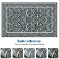 thumbnail image 4 of Hasoo Boho Floral Runner Washable 2' x 6' Throw Rug for Hallway Kitchen Enterway Indoor Blue Carpet, 4 of 6