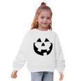 thumbnail image 3 of Odeerbi Toddler Boys Girls Halloween Crewneck Sweatshirts Fall Winter Cotton Sweatshirt Toddler Kids Cute Solid Color Halloween Print Long Sleeve Sweatshirts Top Toddler Clothes White, 3 of 5