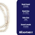 thumbnail image 4 of The Bead Chest Cream Abacus Natural Wood Beads (8x12mm): Organic Eco-Friendly Wooden Bead Strand for DIY Jewelry, Crafts, Necklace and Bracelet Making, 4 of 4