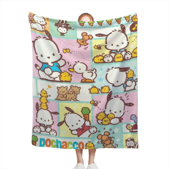 Adolescents Plush Throw Sanrio Blanket – Soft & Comfy Throw for Couch or Bed – Cozy Home Décor for Living Room & Bedroom